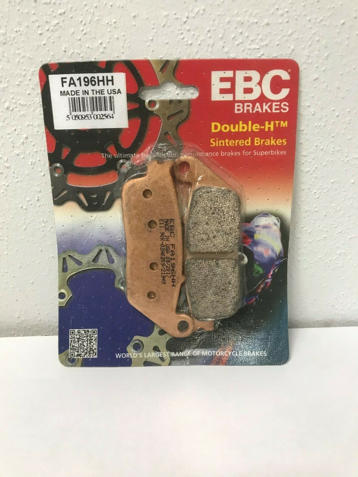 HONDA NC750X FRONT BRAKE PADS 2014 TO 2018 EBC FA196HH SINTERED