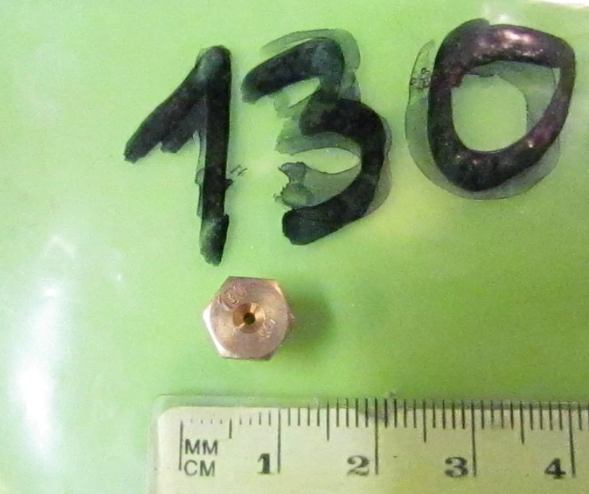 Rickman NOS Zundapp 125 MX SD Bing 汽化器 130 主喷射 p/n R058 05 130MJ — 第 2/2 张图片