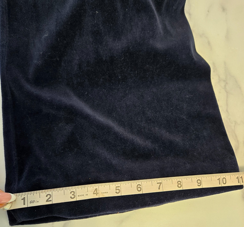 Vintage Juicy Couture Womens Velour Jumpsuit Small Navy Wide Leg Puff Y2K USA - Picture 11 of 12