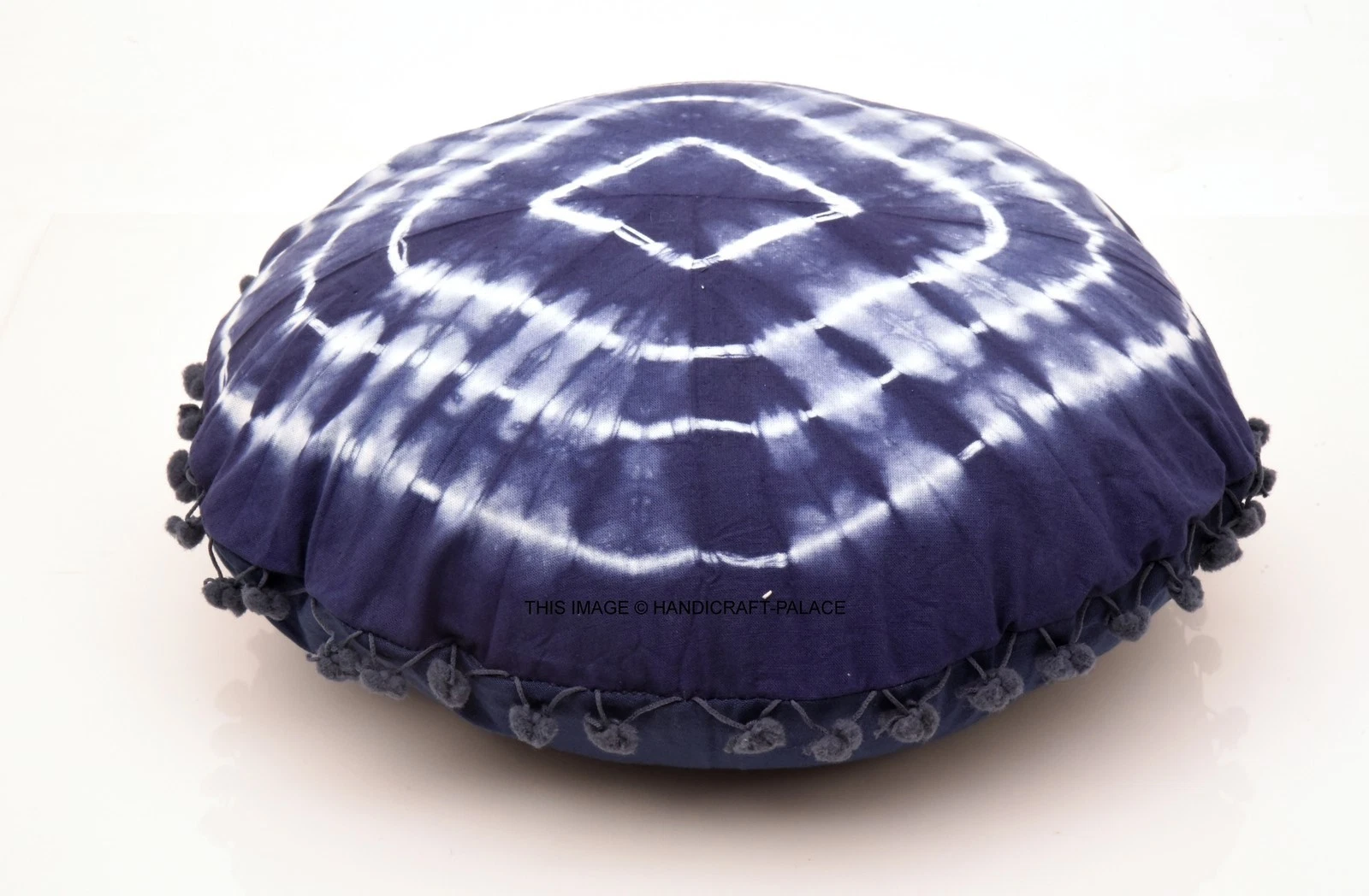 Round Tie Dye Shibori Cotton Cushion Cover Handmade Pillows Ethnic Shams Throw