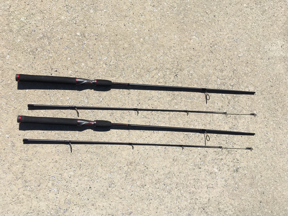 2 Shakespeare GX2 Ugly Stik 6'6" Medium Spinning Rods USSP662M  - Image 4 of 4