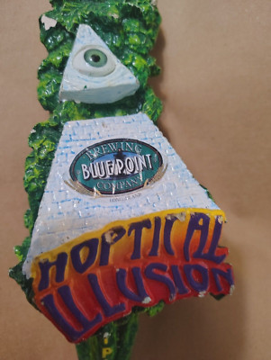 Blue Point Brewery Hoptical Illusion IPA Beer Tap Handle New York Tap 1803