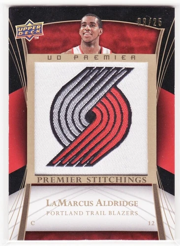 LaMarcus Aldridge 2007-08 Upper Deck Premier Stitchings logo Patch  #09/25