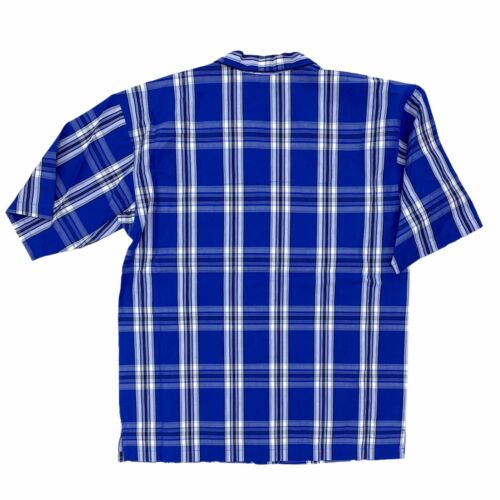 New Polo Ralph Lauren Men's Pajama Sleep Shirt Blue Plaid Short Sleeve Cotton - Picture 2 of 5