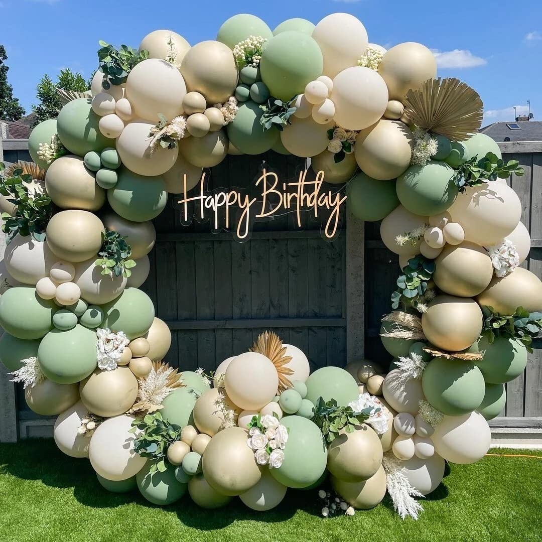 152Pcs Olive Green Balloon Garland Arch Kit DIY Party Decorations