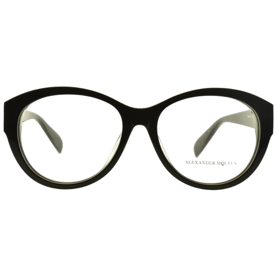 ¡¡NUEVO!! Marco óptico Alexander McQueen AM0053OA 001 negro ovalado borde completo para mujer Foto 3 de 4