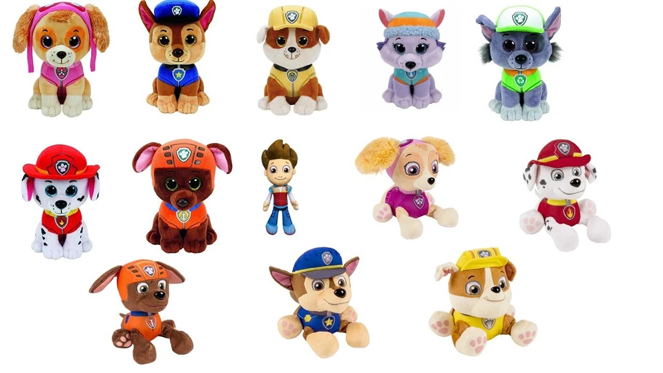 PAW Patrol Plush Kuscheltier Plüschtier 15cm - 19 cm Skye Chase Rubble Everest