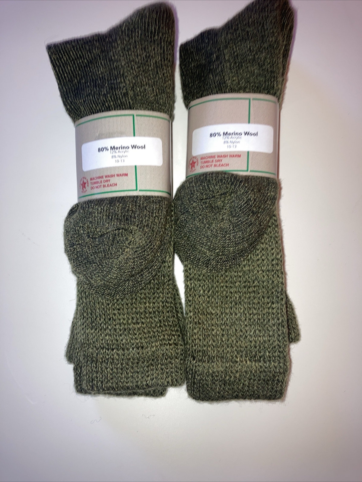 Loose Fitting Merino Wool Diabetic Socks 4 Pr. Durable American Made