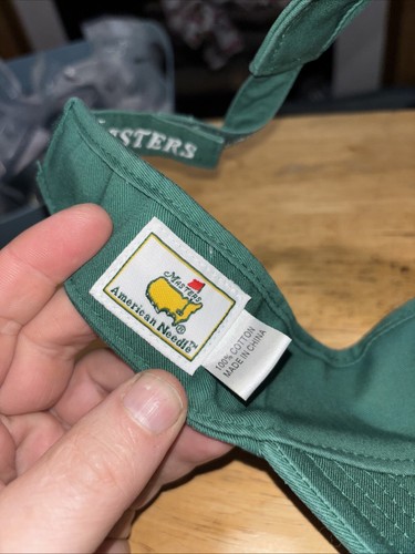 Vintage Masters American Needle Golf Visor Green Adjustable VGC (worn) - Picture 10 of 10