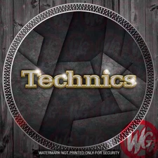 ONE DJ Turntable Record Slipmat - TECHNICS GOLD BLING SLIPMAT