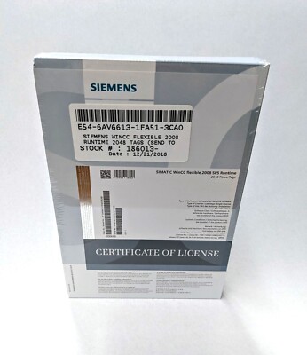 New Siemens 6AV6613-1FA51-3CA0 Simatic WinCC Flexible 2008 SP5 Runtime License