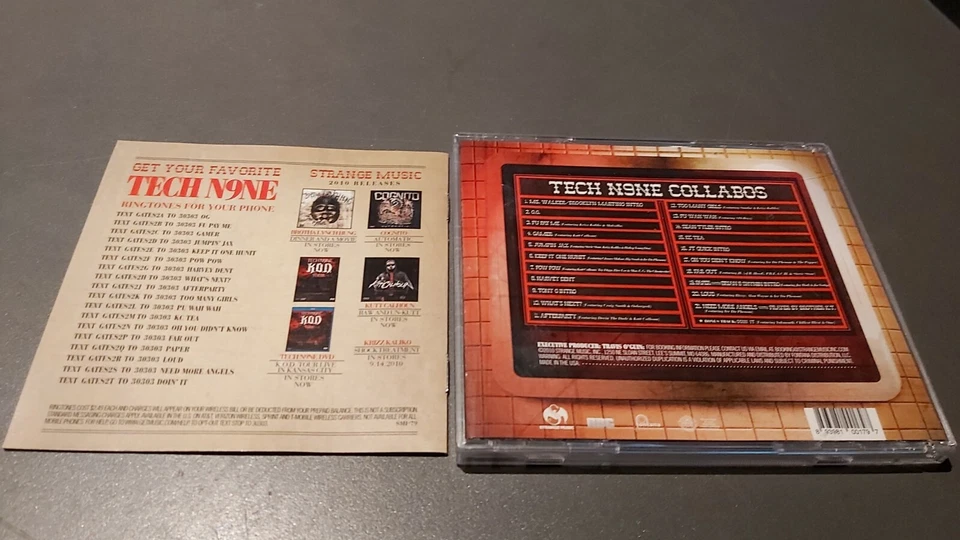 PA excelente! TECH N9NE COLLABOS THE GATES PLACA MISTA 2010 HIP HOP G-FUNK GANGSTA RAP - Imagem 2 de 4