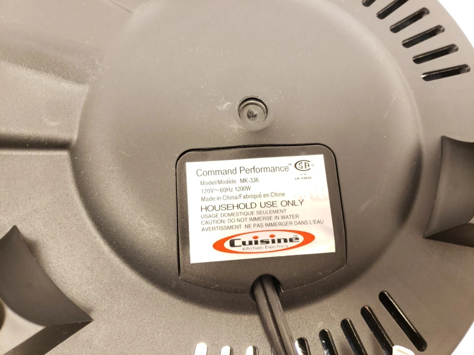 1 Burner Cuisine Kitchen Electric Cookware Command Performance MK-336  - Image 3 of 4