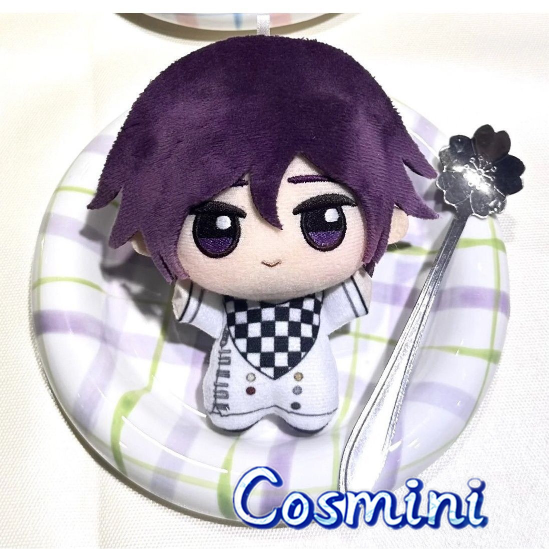 10cm Danganronpa Kokichi Oma Plush Doll Keychain Pendant Toy Anime