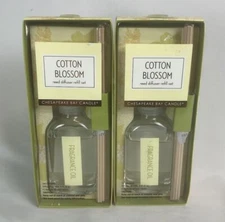 Chesapeake Bay Candle Cotton Blossom Reed Diffuser Refill Set of 2 New