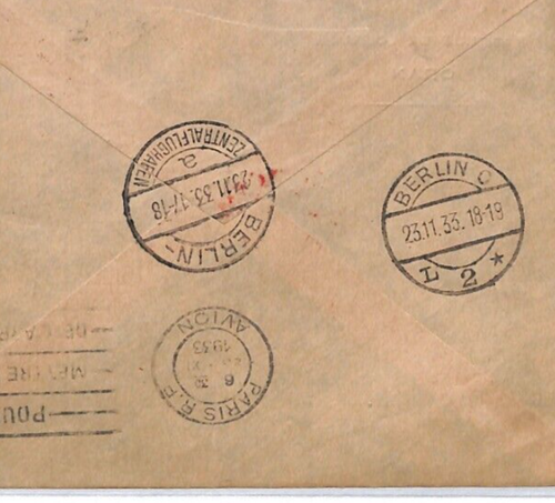 France ALGERIA Cover 1933 Oran *GERMANY AIR MAIL* Leipzig via PARIS YV259 - Picture 4 of 12
