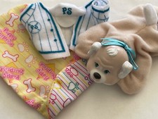 Vintage Hasbro Puppy Surprise Baby Pups Baseball Player Outfit Sleeping Bag