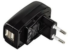 Hama 2x USB Lade Adapter Schnell Ladegerät Netzteil iPhone Samsung Universal 025