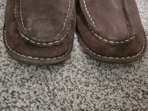 Margaritaville Brown Leather Suede Boat Shoes Slip on Loafers Size 10 Mens - Picture 4 of 9