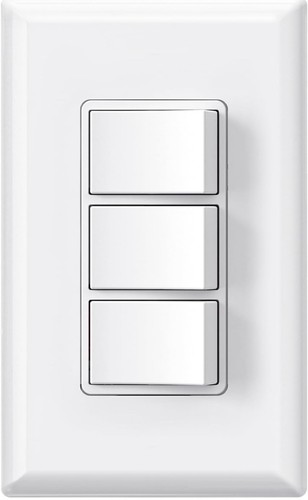 ELEGRP Decorator Triple Rocker Light Switch, Three Single Pole Gloss White - Picture 4 of 5
