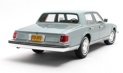 1976 CADILLAC SEVILLE LIGHT BLUE W/VINYL TOP 1:18 SCALE BY CULT