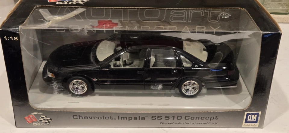 VERY RARE 1/18 Autoart Chevrolet Impala SS 510 Concept Black Diecast **READ** - Image 2 of 4