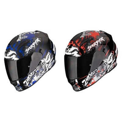 Scorpion Motorrad Helm EXO-491 Spector - Integralhelm mit Sonnenblende