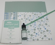 SAGE SHADOW CRAFT INK PAD REFILL 6X6 DESIGNER PAPER A2 CARDSTOCK STAMPIN UP