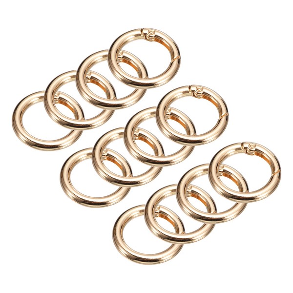 "Runde O-Ringe Mit Feder, 12 StüCk, 1,02\" Od Schnappschnallen-Clips, Hellgolden"-image