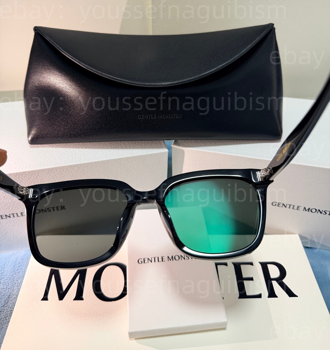 2026 GentleMonster Gent 01 Unisex Sunglasses Black Frame Black
