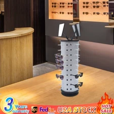 40-Pair Capacity 360° Rotating Counter Top Sunglasses Display Rack w/ 2 Mirrors