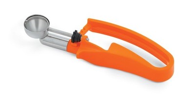 Size 100 Universal Squeeze Disher Orange Handle .33oz Stainless Steel PC
