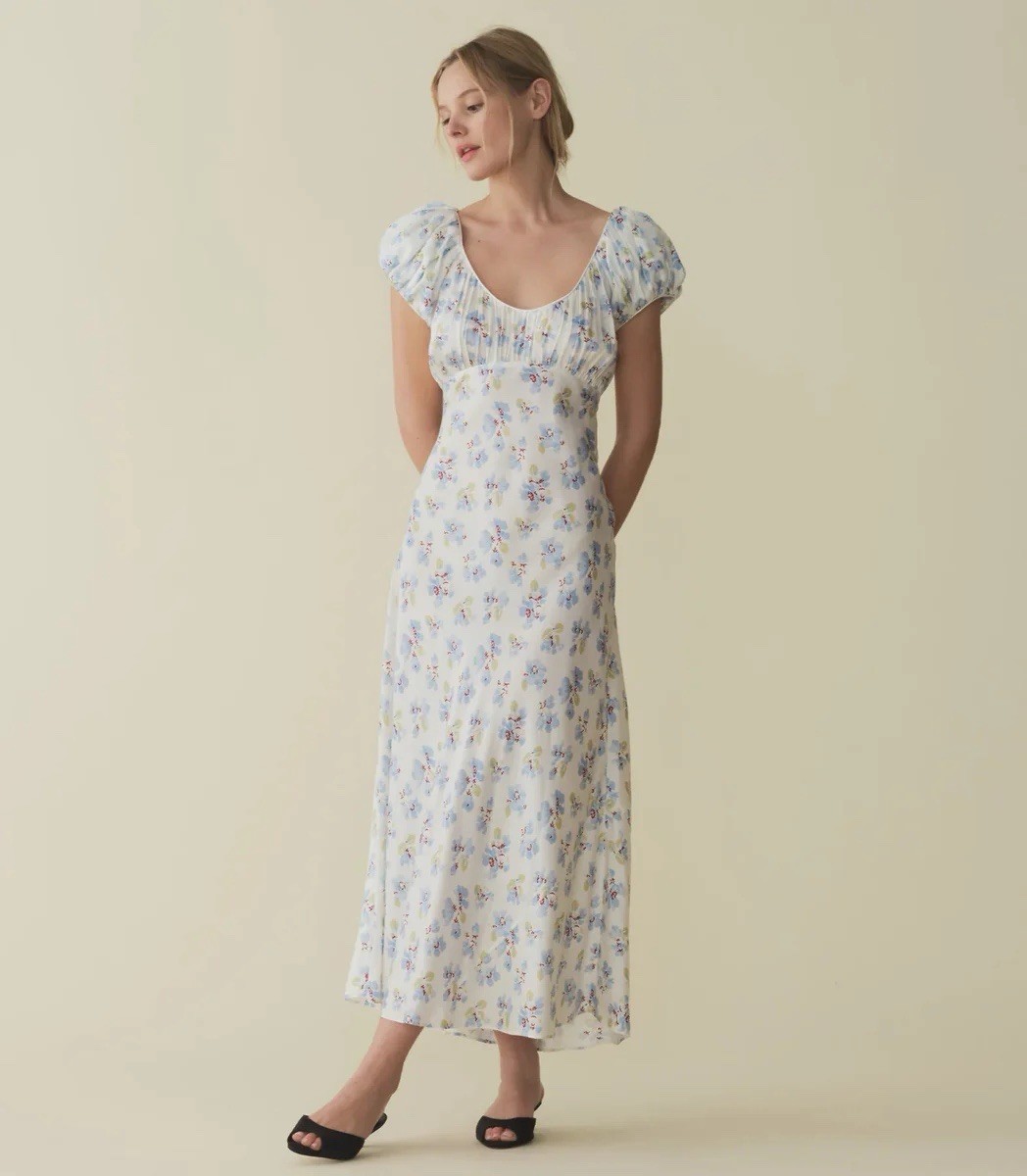Doen Florencia Midi Dress in Silk & Viscose Size S