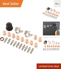 Plasma Cutter Tip Electrode Kit 24 Pieces Nozzle Bracket Cover Set for CUT 55...