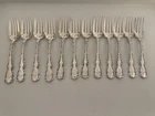 Set of 12! - Louis XV Whiting-Gorham Sterling Silver Salad Fork 6" (449g) Mono