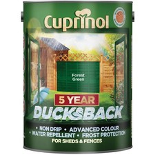 Cuprinol Ducksback 5 Year Waterproof for Sheds & Fences Forest Green 5L