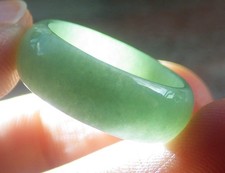 Video Certified Green Natural A Jadeite Jade Round Circle Ring NO. 4.25 419496