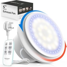 SBONNI Bathroom Extractor Fan with Remote, 11 Lighting Effects, 6 Speeds, 2-Way