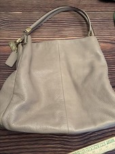 Genuine Coach Purse Large Tan Bag Nice Two Sides No K1381-24621