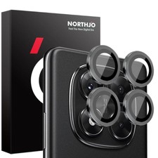NORTHJO CD Metal Ring Tempered Glass Lens Protector for Xiaomi Redmi Note 14 Pro