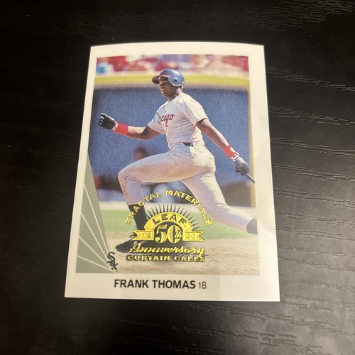 1998 Leaf Curtain Calls Fractal Materials 1990 #157 Frank Thomas 945/3250 SOX