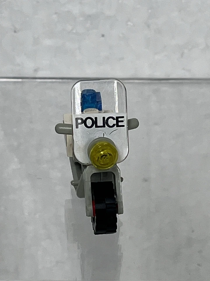 Винтажный Lego серый полицейский мотоцикл замена для полицейского участка 6384 велосипед только - Изображение 2 из 4