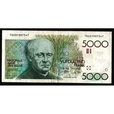 BELGIUM 5000 Francs 1982 - VF+ - Pick 145(2)