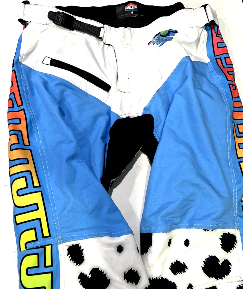 JT Racing USA Men's Size 38 Dalmatian K9 MX Pants Multicolor Ripstop - Image 3 of 4