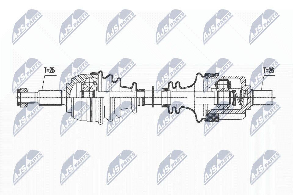 Front Left NTY NPW-RE-200 Drive Shaft for RENAULT - Image 4