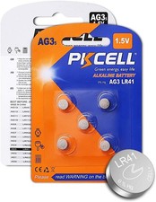 5 Count AG3 LR41 1.5V Alkaline Batteries - Leak-Proof, Versatile Power Solution