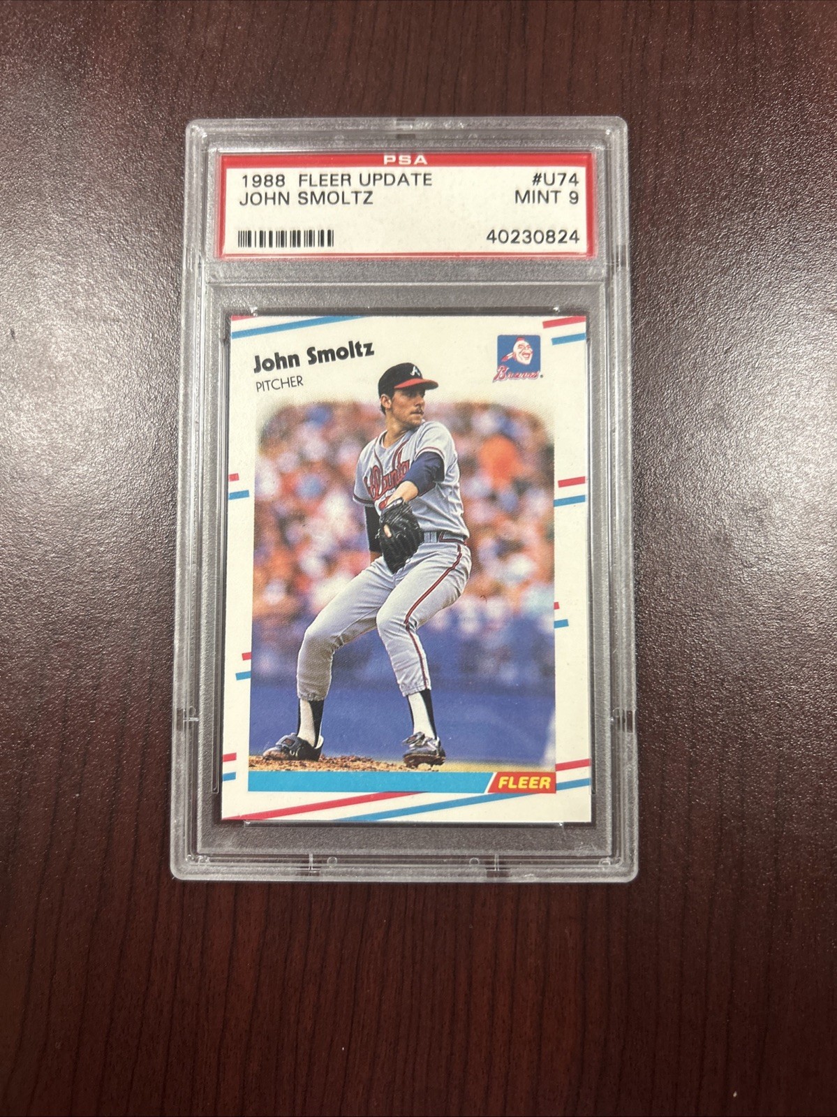 1988 JOHN SMOlTZ Fleer Update Rookie Rc #U-74 PSA 9 MINT Qty