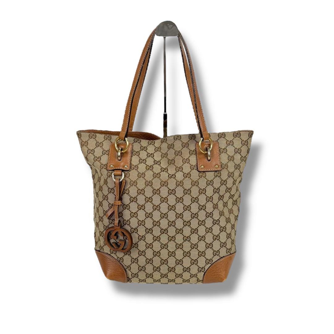 Gucci GG Canvas Tote Bag with Interlocking Charm m4_0808