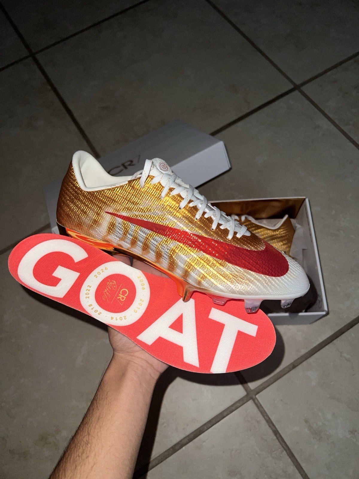 Nike CR7 Limited Edition Gold Football Boots – Numbered 0179/2025