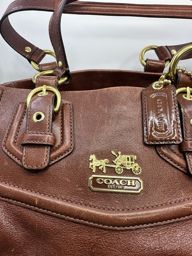 Coach Madison Maggie Leder Hobo, Schultertasche #14574 cognac hellbraun - Bild 3 von 18